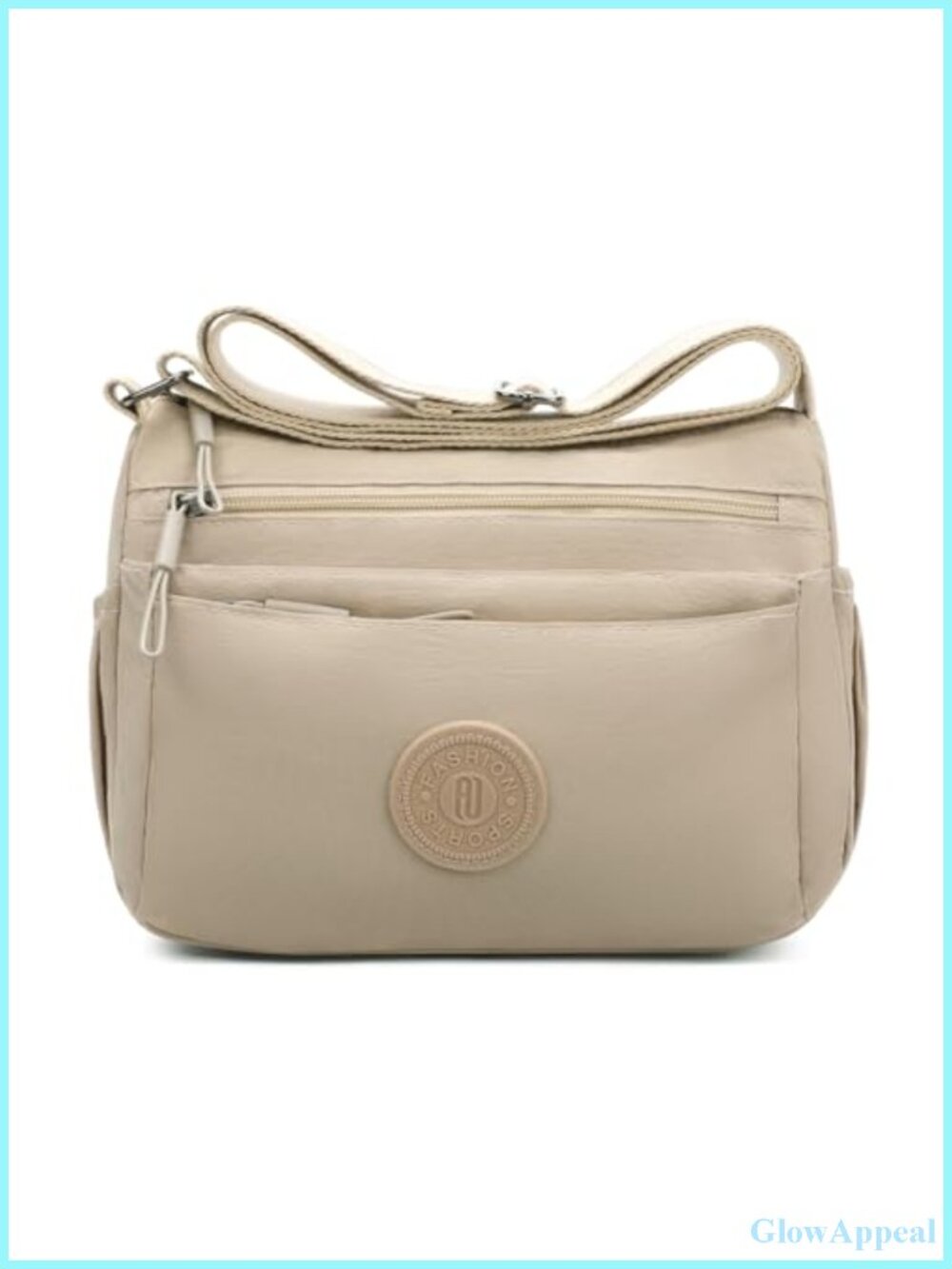 Nylon Crossbody Bag Waterproof Messenger Purse Multi-Pocket